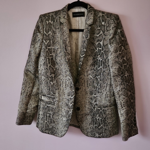 Zadig & Voltaire Deluxe Metallic Jacquard Snakeskin Print size 34/36 - Picture 5 of 5